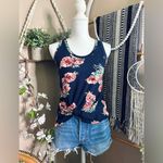 Loveappella Loveappela Stitch Fix Ernest Floral Navy Blue Swing Tank Top Photo 3