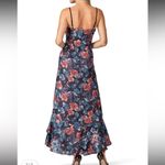 Harlyn Dark Floral High Low Dress Red Size XXL Photo 2