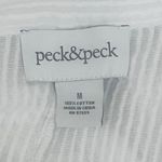 Peck & Peck  Rectangle Button Down Tunic 100 Cotton Loose Fit - sz M Photo 4