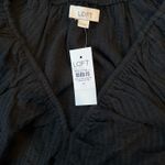 Loft  Black Top Short Puff Sleeve Photo 1