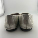Jimmy Choo  Gwenevere Square-toe Flats in Silver Metallic Leather Photo 8