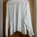 Free People  Elegant White Embroided Eyelet Blouse.  Size-Large Photo 2