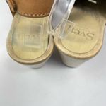 Sven Brown Nubuck Leather Wooden Halter Top High Heel Clog Sandals 36 5.5 6 Photo 8