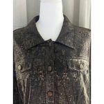 Birch Hill Jacket woman's XL Snakeskin Print Button Front Career Jacket Blazer Brown Photo 2