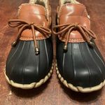 DKSUKO rubber ankle boots slip on black & tan size 7 Photo 0