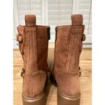 Michael Kors  Perry Suede Moto Boots Luggage Camel Size 7 NWOB Chic Edgy Lug Sole Photo 9