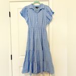 Slate + Willow Blue Eyelet Midi Dress Photo 4