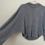 We The Free  Gray Ribbed Mock Turtleneck Long Sleeve Sweater Size XS Photo 3