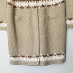 Free People  Frosted Fairisle Cardigan in Natural Combo Mohair Wool Blend Large Photo 4