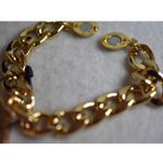 NWOT Unisex Heavy Gold Tone Metal 6" Stackable Set Of 2 Magnet Latch Bracelets Photo 3