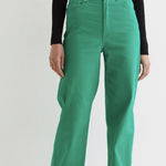 Divided Green High Waisted Wide Leg Pants Photo 0