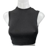 ZARA  Women's Black Sleeveless High Neck Stretch Pullover Crop Tank Top Size XS Photo 0
