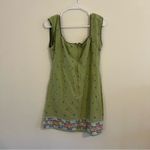 Disney Vintage  Mickey Unlimited Green Square Neck Dress- 100% Cotton Photo 1