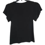 Leith  Short Sleeve Blouse, Crew Neck Stretch Jersey Top Womens XS Black NWOT Photo 1