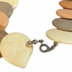 NEUTRAL EARTH TONE TEAR DROP BEAD NECKLACE Stone Like Tone Photo 3