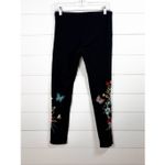 Johnny Was  Los Angeles Women's Embroidered Floral Adara Leggings Black Small Photo 3