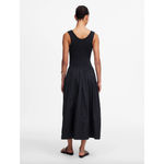 Madewell  Mixed Poplin Scoopneck Maxi Dress Cotton A Line Minimalist Black XS NWT Photo 3
