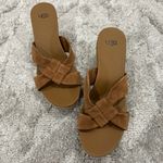 UGG  Niyomee Tan Wedge Sandal Slide US 10 Photo 1