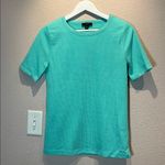 J.Crew Women’s Waffle Textured Mint Green T Shirt Size Small NWT Photo 1