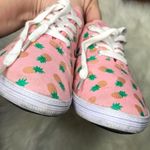 American Eagle AEO pink canvas shoes w/ gold pineapples size 7.5 Photo 5