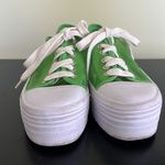 Esprit Y2K  white platform lace up sneakers with a sheer nylon/mesh top. Photo 2
