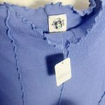 Free People  We The Free Full Swing Tunic Size L Blue Long Sleeve Distressed New Photo 5