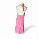 La Belle Bubblegum Pink Gauze Crochet Midi Dress Knee Length Fairy Boho Y2K Size L Photo 1