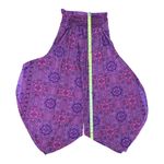 Source Unknown Pink and Purple Paisley Wide-Leg Pants Photo 2