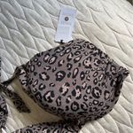 Shade & Shore  Bikini Top Lightly Lined Leopard Size 38DD Photo 2