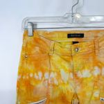 White House | Black Market  Size 2 Jeans Handmade Tie Dye Yellow Skinny Crop 235 Photo 7