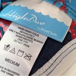 Modcloth High Dive by Red Pink Swimsuit One Piece Floral V-Neck Size Medium M Photo 4