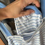 LAKE Pima dress Robe After Bath Wrap striped Baltic velcro criss cross straps Blue Size XXL Photo 4