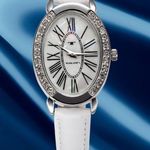 New Tavan Mother of Pearl White Leather Watch Photo 0