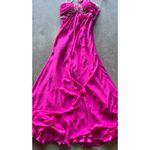 Vintage Fiesta Women’s Prom Formal Hot Pink Stones Layered Dress Women’s Size M Size M Photo 13