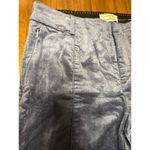 Anthropologie The Essential Slim Ankle Blue Velvet Velour Trousers Size 00 Photo 2