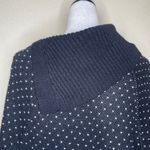 89th & Madison New York Black & White Fringe Detail Knit Poncho Medium Photo 3