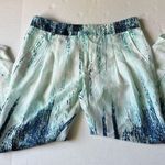 Parker Devlin mid rise pleated front slim cropped & ruched hem pants size 6 Photo 0