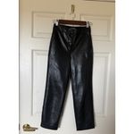 Aritzia  Babaton Command Crop Pants Black Vegan Leather Size 0‎ Photo 1