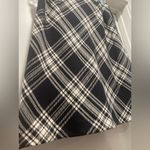 Ann Taylor VTG  Loft Black & White Plaid Mid-Length Skirt - Size 6 Photo 11