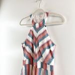 Crystal Sky Halter Neck Sleeveless Flare Leg Striped Tasseled Jumpsuit Pink 5 Size undefined Photo 9