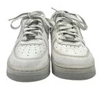 Nike  Air Force 1 White Low Top Lace Up Round Toe Walking Sneakers Shoes Size 8 Photo 1