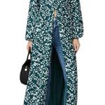 Louna Long Sleeve Daisy Green Floral Top size Medium Maxi Length V Neckline Photo 0