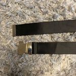 Forever 21 Silver Seatbelt Clasp Belt Black Photo 1