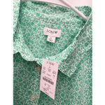 J.Crew 100% Cotton Poplin Green Floral Button Up Shirt Sz L NWT Size L Photo 5