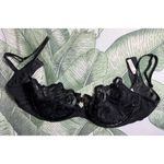 Victoria's Secret Victoria’s Secret Y2K Black Lace Sheer Push Up Bra 38C Leather Strap Vintage Photo 8