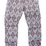 7 For All Mankind Cropped Gwenevere JEANS Womens 27 Plum IKAT Print Ankle Skinny Photo 0