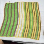Vintage made in Japan hand rolled crepe scarf Green Photo 0