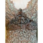 Ann Ferriday One Size Beaded Lace y2k s boho fairy vintage Romantic top shirt Brown Photo 1