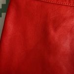 Zadig & Voltaire  Red Leather Panel Mini Skirt Asymmetric Hem Size 36 Small NWT Photo 6