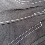 Badgley Mischka ‎ Wide Leg Crop Pant With Contrast Stitching Black NWOT Size 6 Photo 5